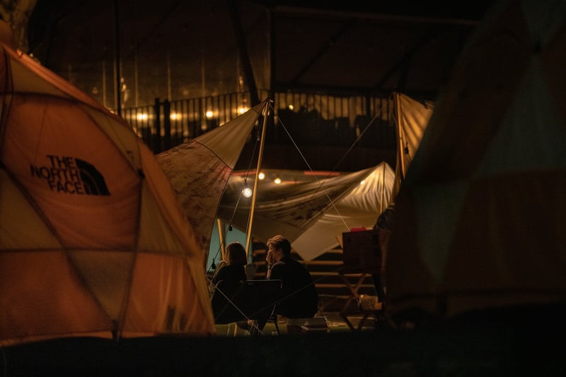 Camping in the woods